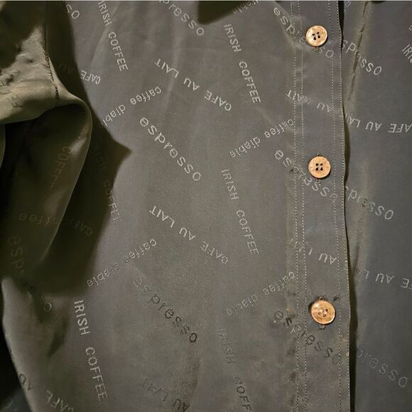 ESPRESSO BY CHESTNUT RIDGE "Coffee" Button Down Shirt - Size 16 - Picture 5 of 8